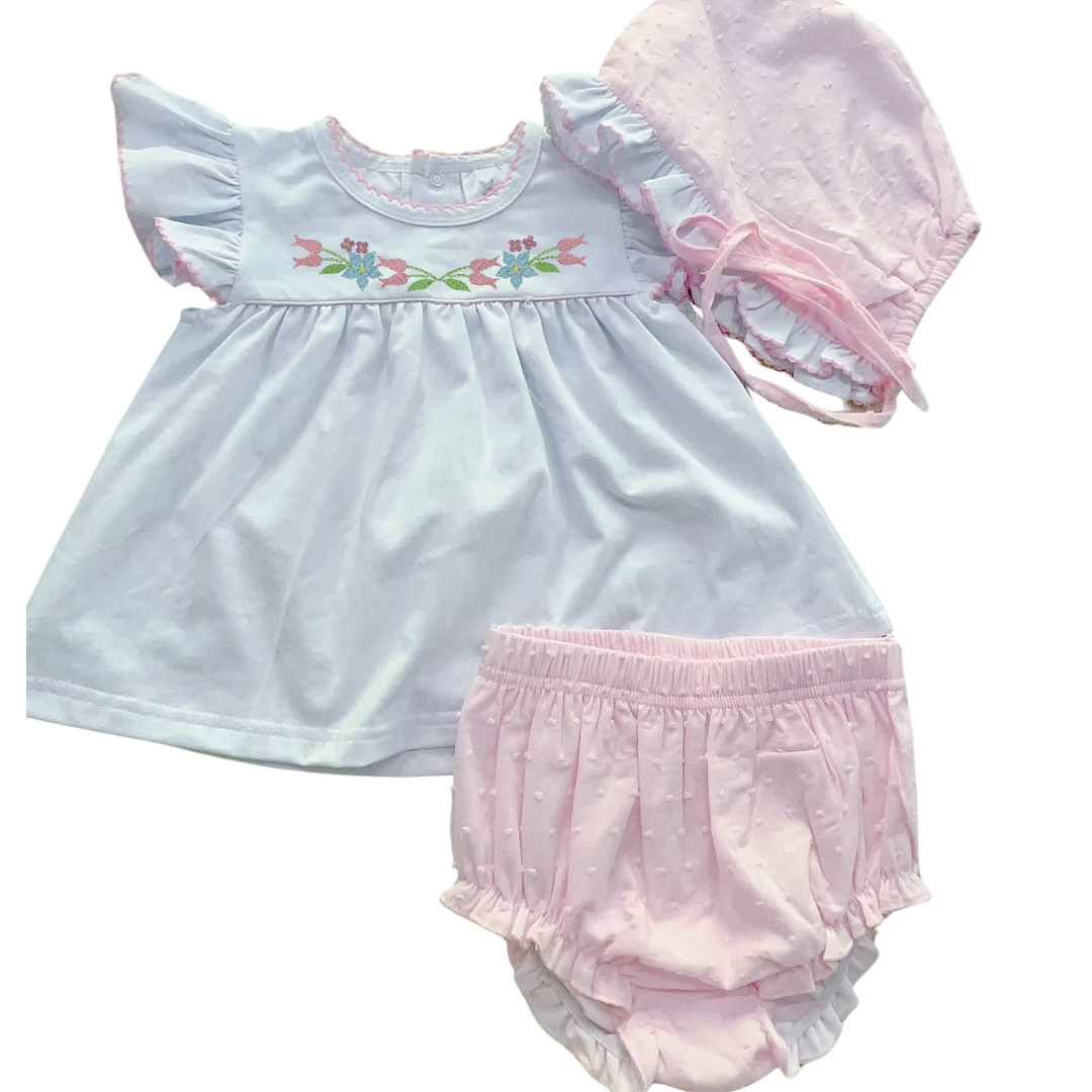 Swiss dot diaper set