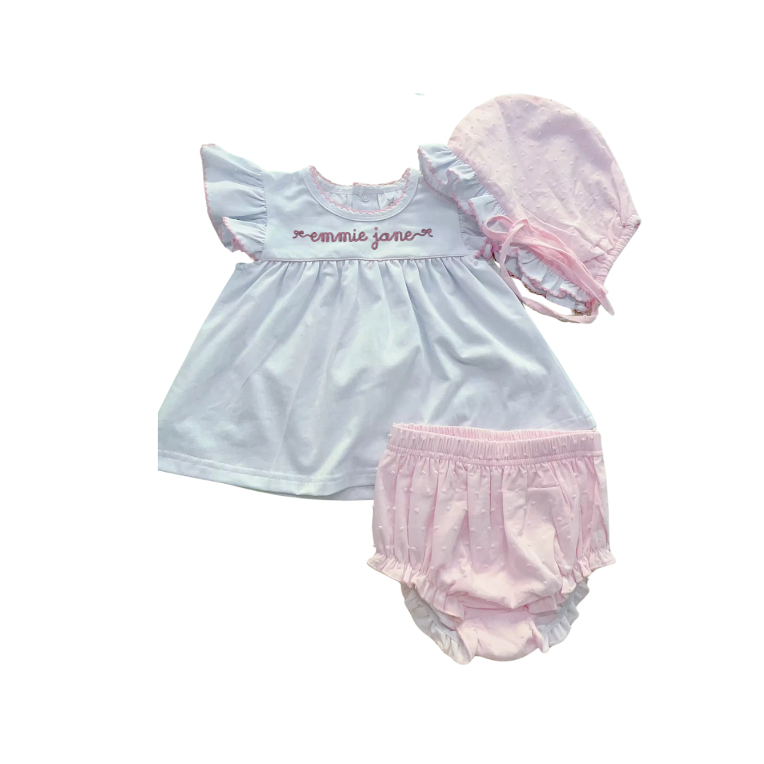 Swiss dot diaper set